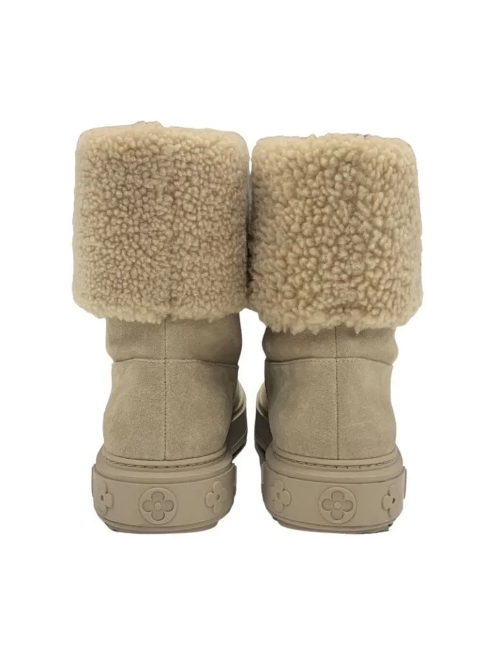 Louis Vuitton Snowdrop Line Monogram Boots Short Mouton Folded - Picture 5 of 10